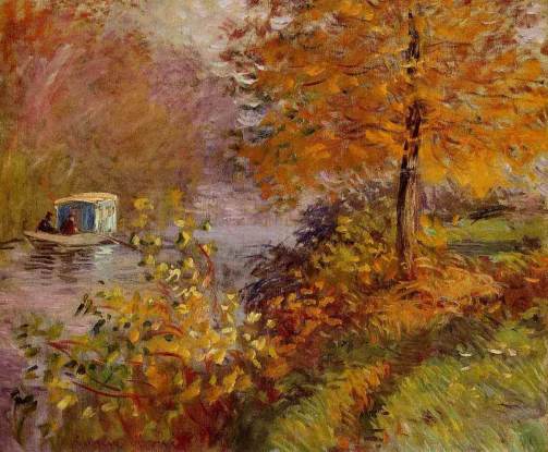 The Studio Boat. Claude Monet, 1876.